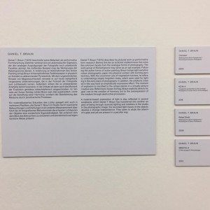 "Bauhaus und die Fotografie
Zum Neuen Sehen in der Gegenwartskunst", NRW Forum Düsseldorf, 2018/2019, Infotafel