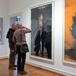 Installation view of the Rocketogrames "Vought" and "Overseer" at 8. Darmstädter Tage der Fotografie 2014.Picture © Christian Engels.