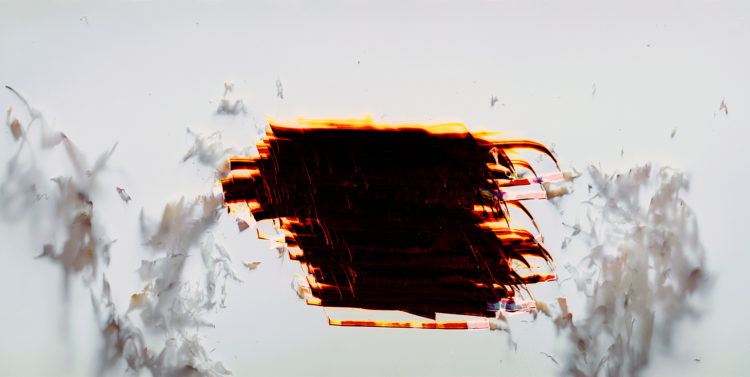 “FSCP II (film-scrapings II) no.6″, 2015, ca. 60x90cm, photogram on colorfilm:C-Print, 2+1 AP